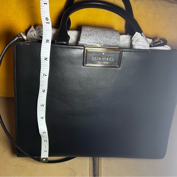 Kate Spade Black Reegan Smooth Leather Satchel - Picture 10 of 11